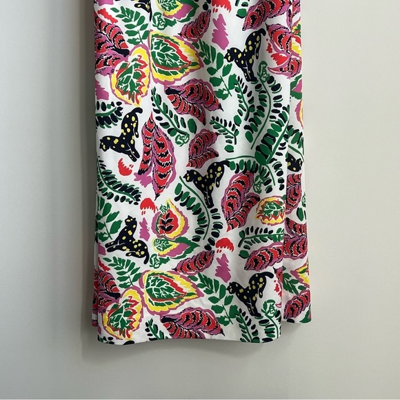 CK BRADLEY Mock Neck Halter Maxi Dress Puma Cat Floral Print tropical vibrant - Picture 6 of 16